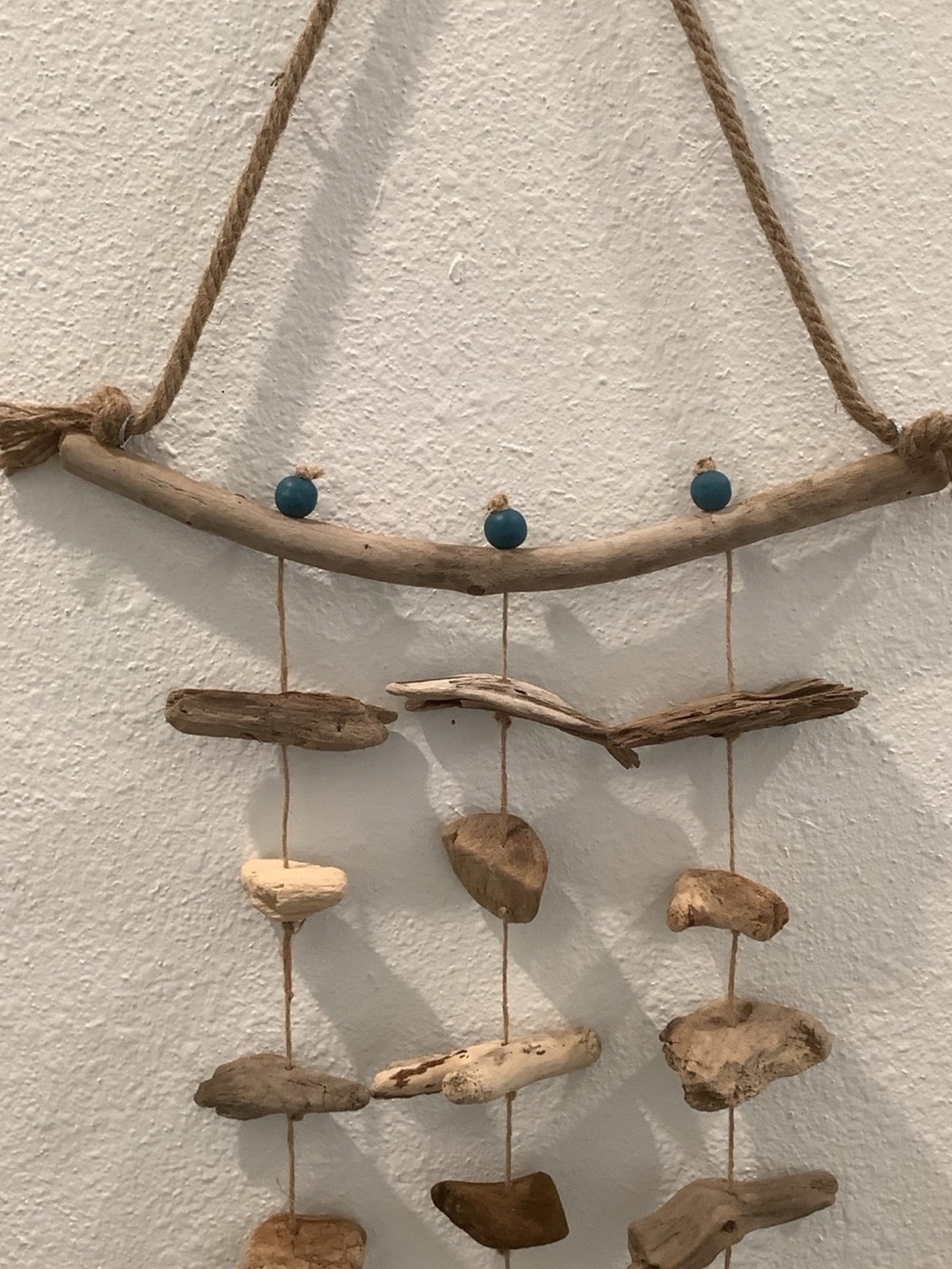 Driftwood Art, Driftwood Beaded Mobile, Driftwood Mobile, Coastal Decor - Picture 3 of 7
